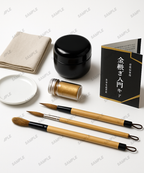 Kintsugi Reparatur-Set mit Urushi-Lack, Goldpulver und Werkzeug