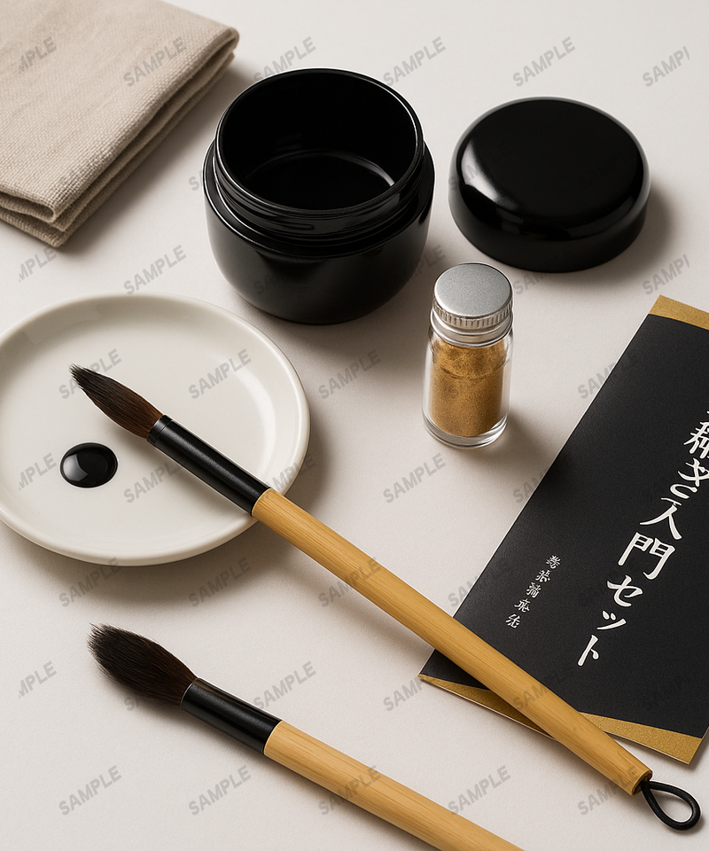 Kintsugi Reparatur-Set mit Urushi-Lack, Goldpulver und Werkzeug
